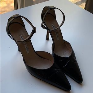 Manolo Blahnik sling backs as 39.5